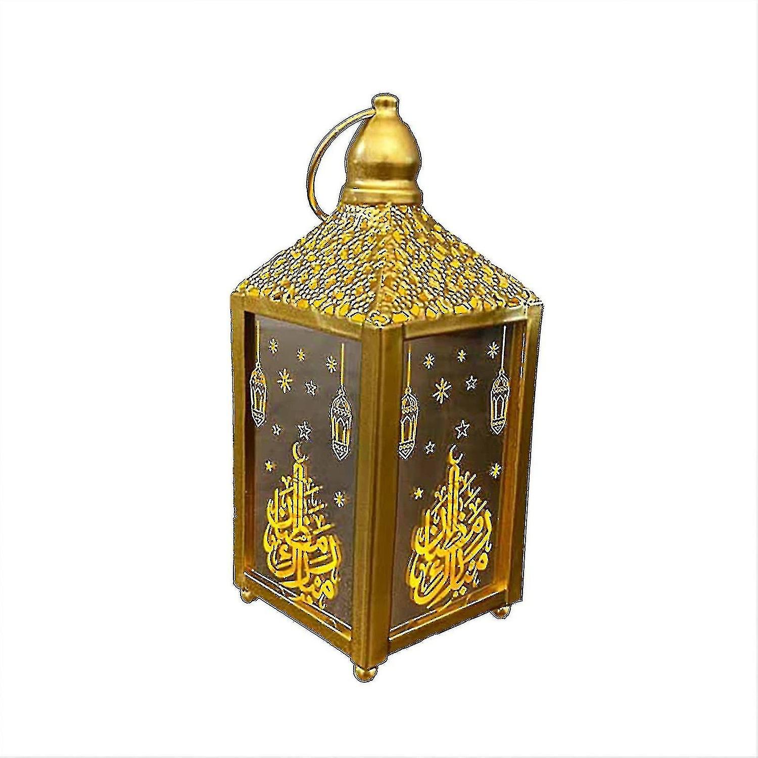 Ramadan Lantern Led Hanging Lanterns Ramadan Decoration Lights Holiday Lighting Wrought Iron Night L