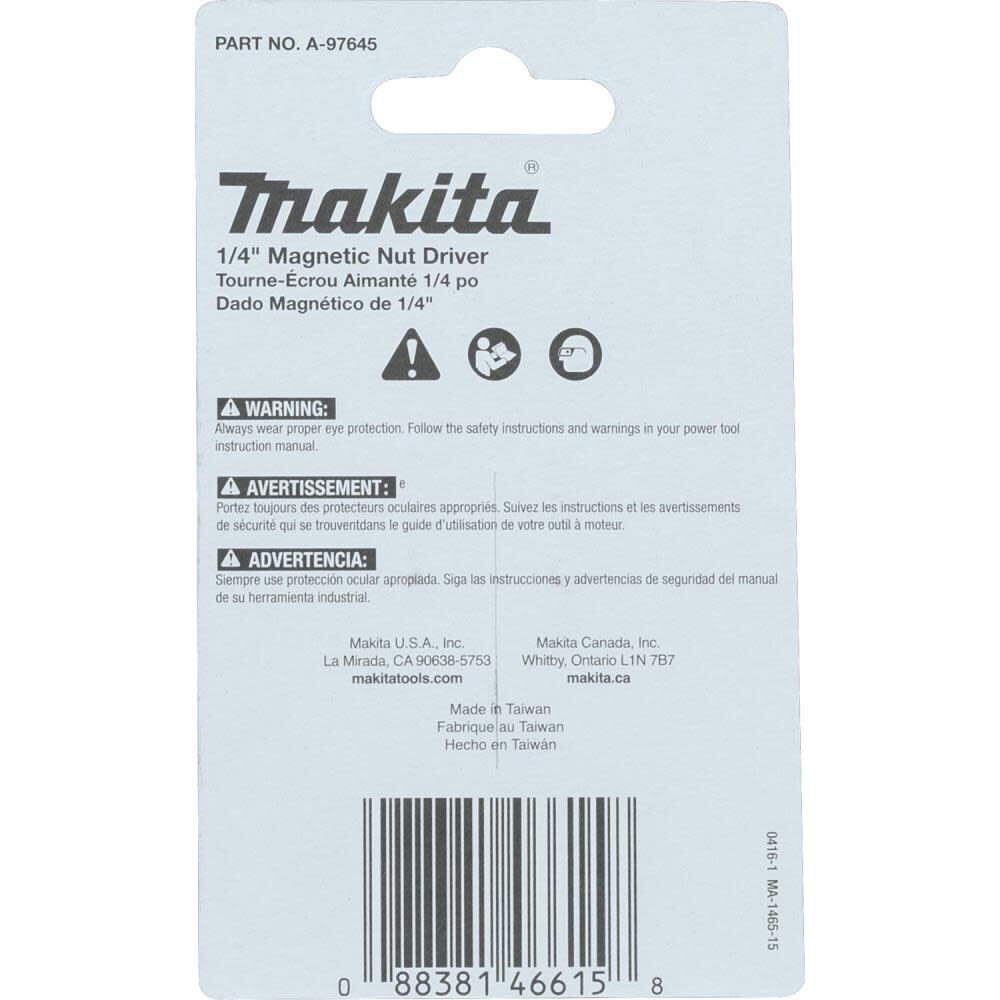 Makita Impact X 1/4 x 1-3/4 Magnetic Nut Driver 3/pk A-97645 from Makita