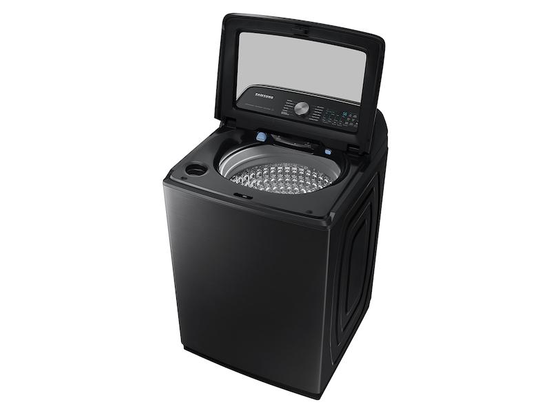 Samsung WA54CG7105AV 5.4 Cu. Ft. Extra-Large Capacity Smart Top Load Washer With Activewave™ Agitator And Super Speed Wash In Brushed Black