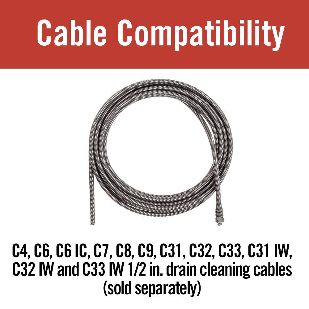 RIDGID T-215 1-34 in. 4 Blade Spade Cutter Drain Cleaning Cable Attachment Fits 38 in. Inner Core  58 in. Sectional Cables 63055