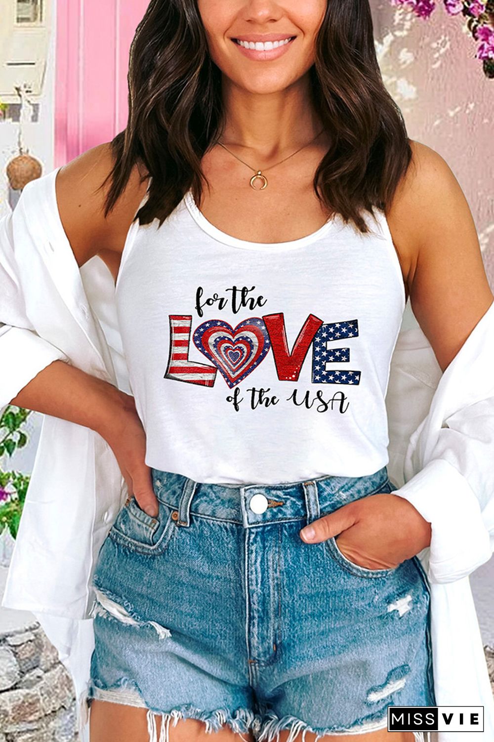 For the love of the Usa Tank Top