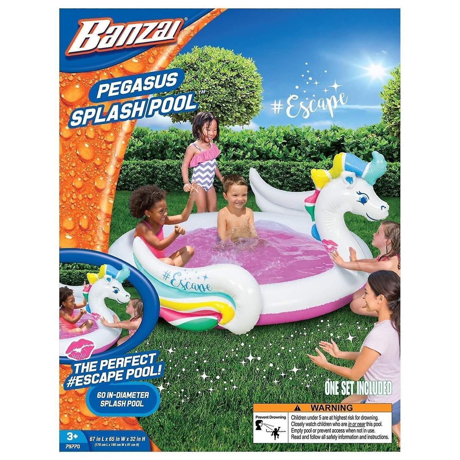 Banzai Pegasus Splash Inflatable Pool water play 170cm