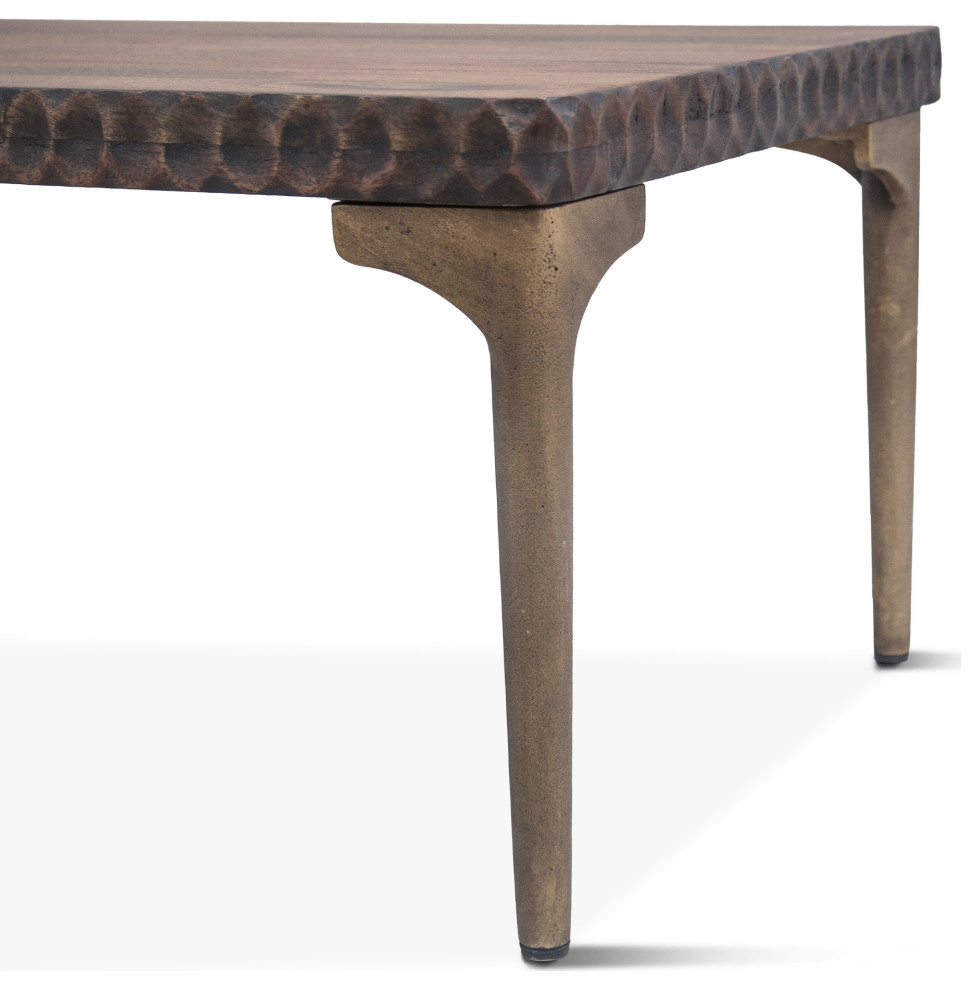 Vallarta 48 quotTwo Tone Mango Wood Coffee Table   Transitional   Coffee Tables   by HedgeApple  Houzz