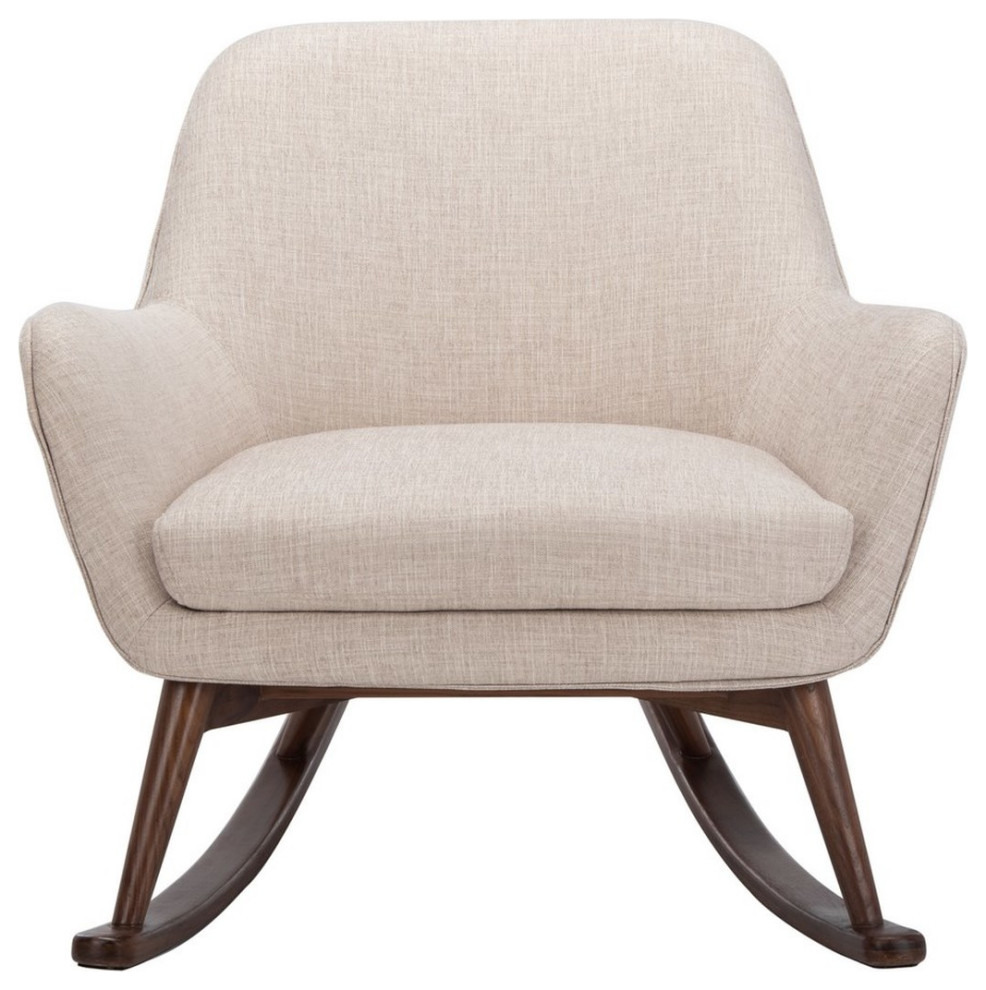 Grazia Mid Century Rocking Chair Oatmeal   Midcentury   Rocking Chairs   by Peachtree Fine Furniture  Houzz