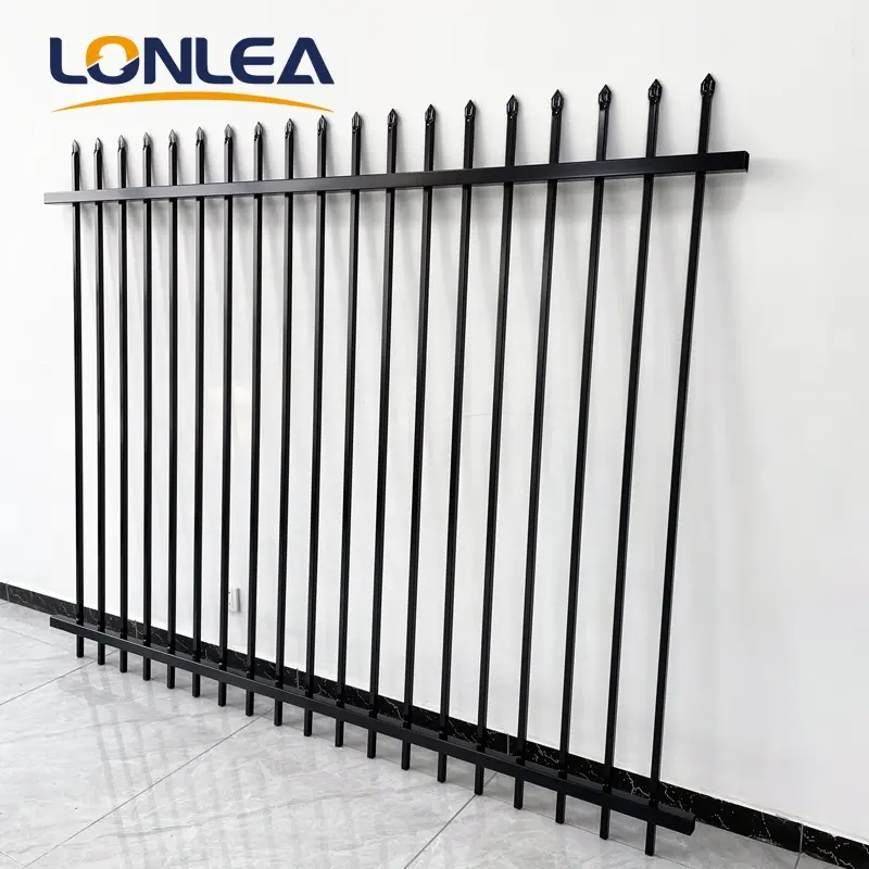 Wholesale Galvanized Metal Fence Panels Residential Steel Wrought Iron Fencing