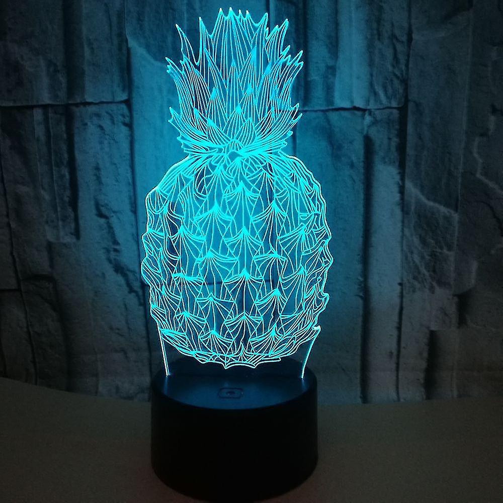 Pineapple Night Light Lamp 7 Color Changing Usb Rechargeable Led Ananas Nightlight Touch Control