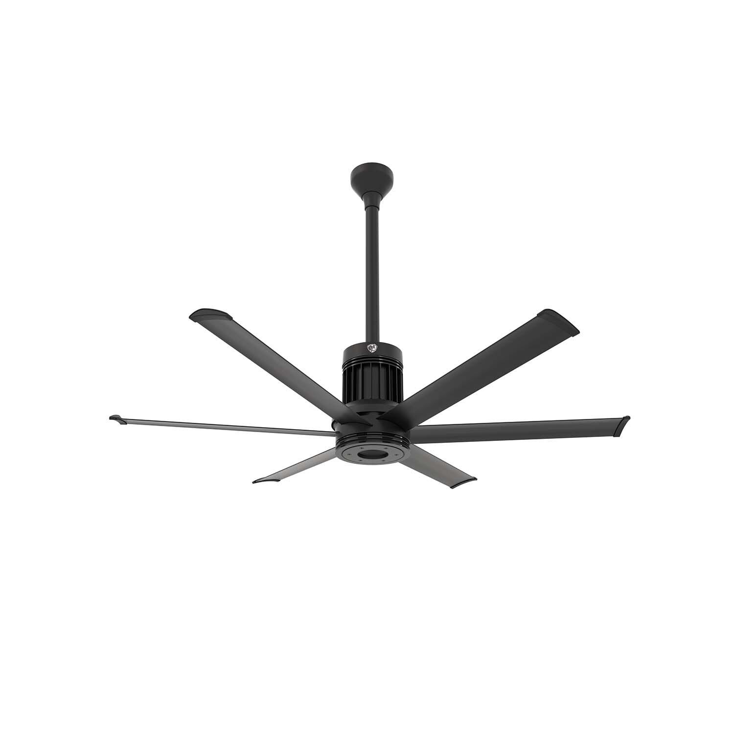 60-Inch i6 Ceiling Fan Universal Mount W/24-Inch Ext Tube and LED Black by Big Ass Fans