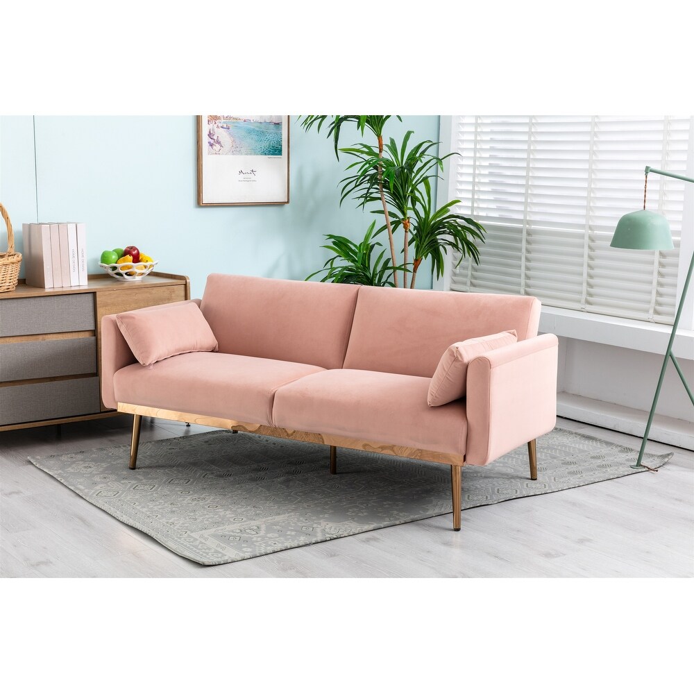 SOFA   Velvet Sofa   Accent sofa .Loveseat Sofa with Metal Feet