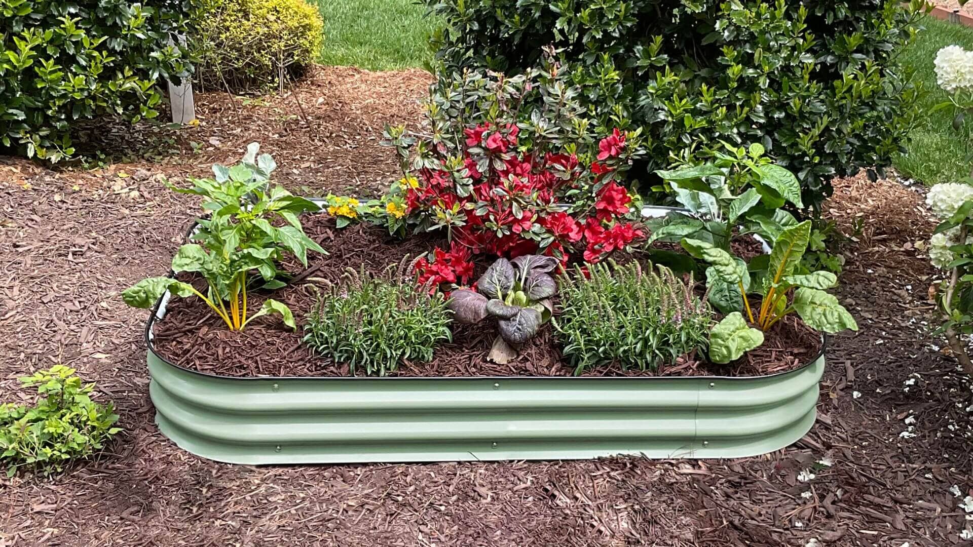 VegHerb's 6-in-1 Metal Raised Garden Bed - (8