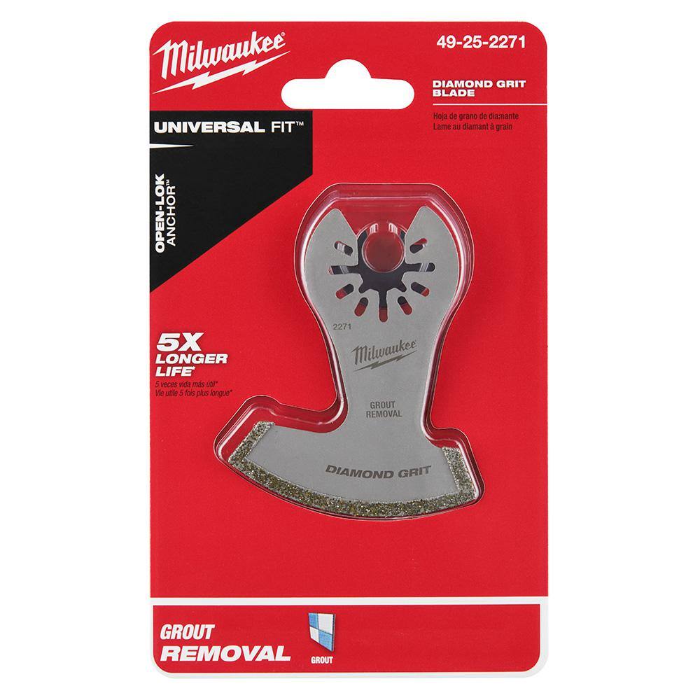 MW 2-12 in. Universal Fit Diamond Grit Grout Removal Multi-Tool Oscillating Blade (1-Piece) 49-25-2271