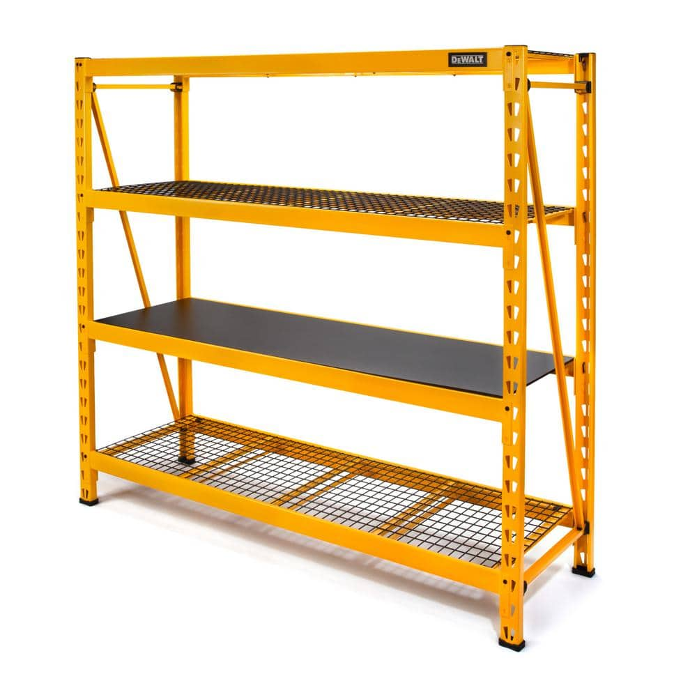 DEWALT Yellow 4-Tier Steel Garage Storage Shelving Unit (77 in. W x 72 in. H x 24 in. D) DXST10000