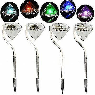 Garden Solar Lights Led Colour Changing Diamond Solar Lights For Garden， Patio， Yard， Flowerbed， Par