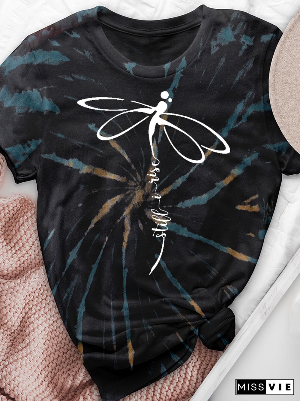 Still I Rise Dragonfly Tie-Dye Tee