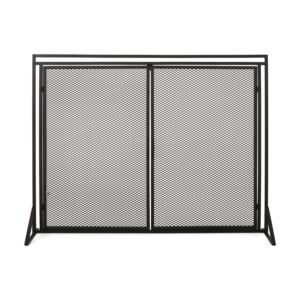 Cartwright Modern Iron Fireplace Screen by Christopher Knight Home   30.50\