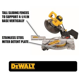 DW 15 Amp Corded 10 in. Compound Single Bevel Miter Saw and Heavy-Duty Work Stand with Miter Saw Mounting Brackets DWS713WDWX725B