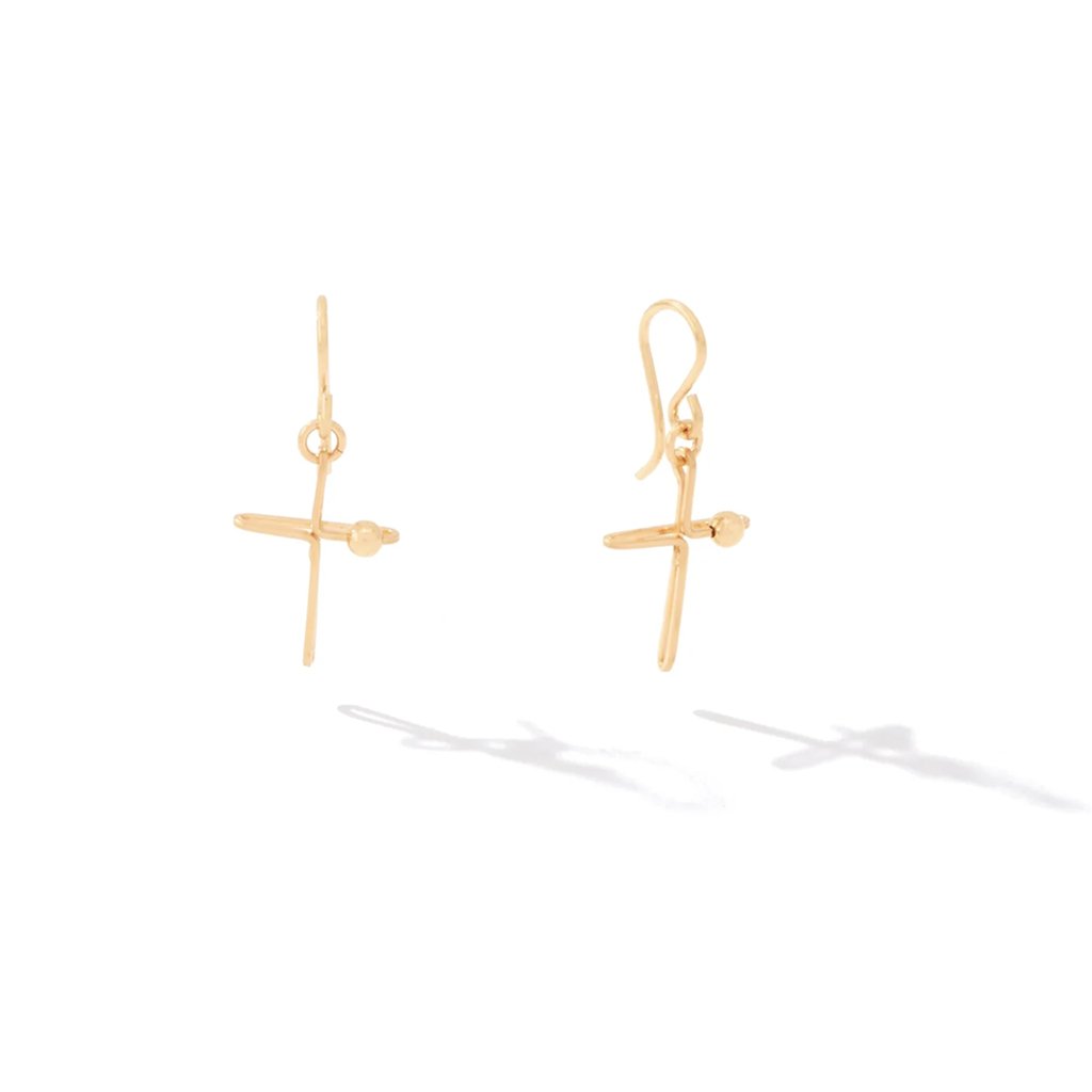 Ronaldo Jewelry  Love Lifted Me Earrings in 14K Gold Artist Wire with Gold-filled Bead