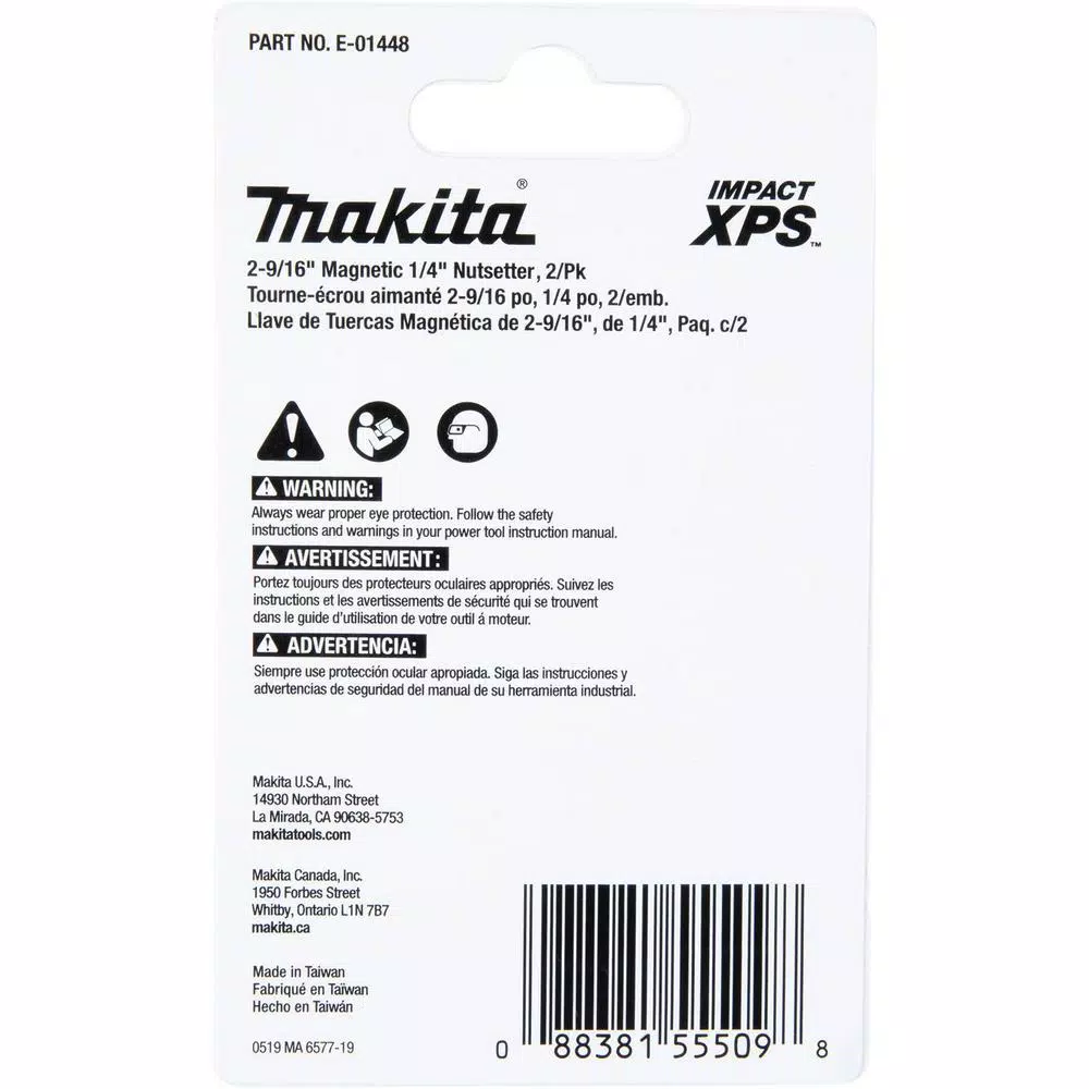 Makita IMPACT XPS 2-9/16 in. Magnetic 1/4 in. Nutsetter (2-Pack) and#8211; XDC Depot