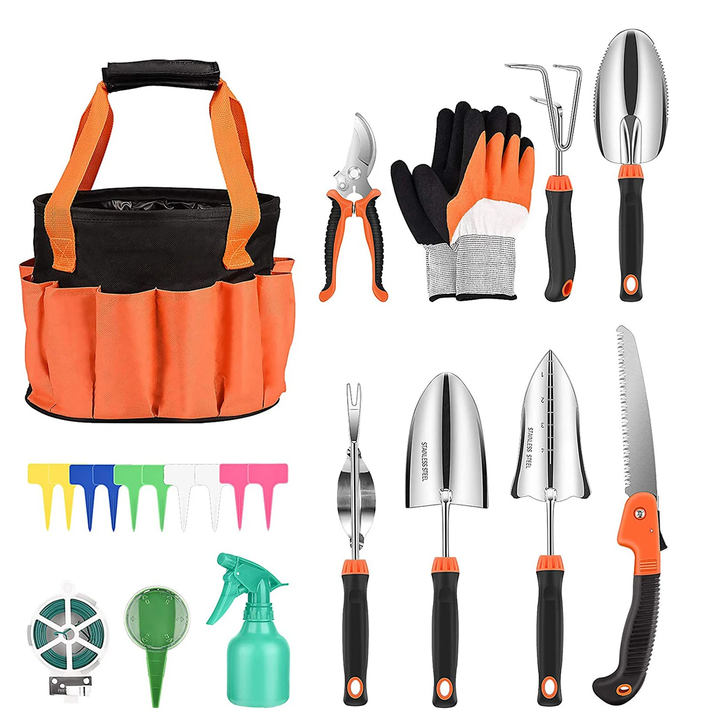 Garden Tool Stainless Steel Tool Set Garden Tool Bag Set Aluminum oy Shovel Garden Scissors Bucket Bag