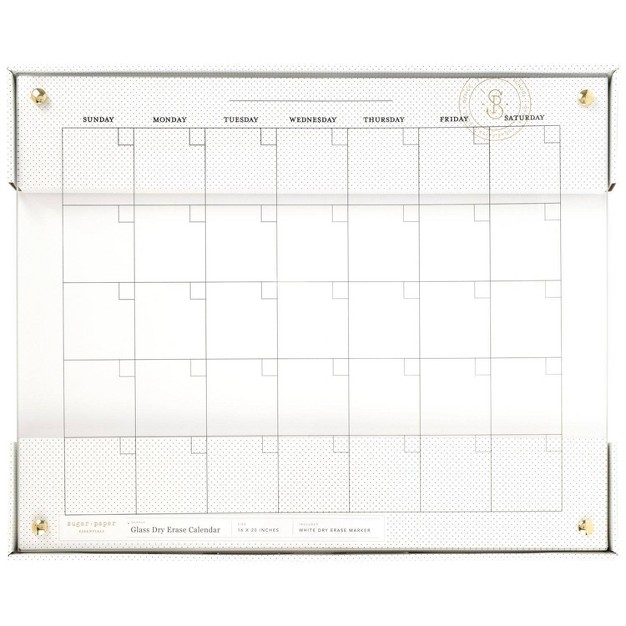 Glass Dry Erase Calendar Sugar Paper Essentials