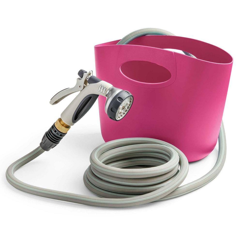 12 in. Dia. x 50 ft. Self Expandable Hose Kit Aquago in Fuchsia GF-80277642-N