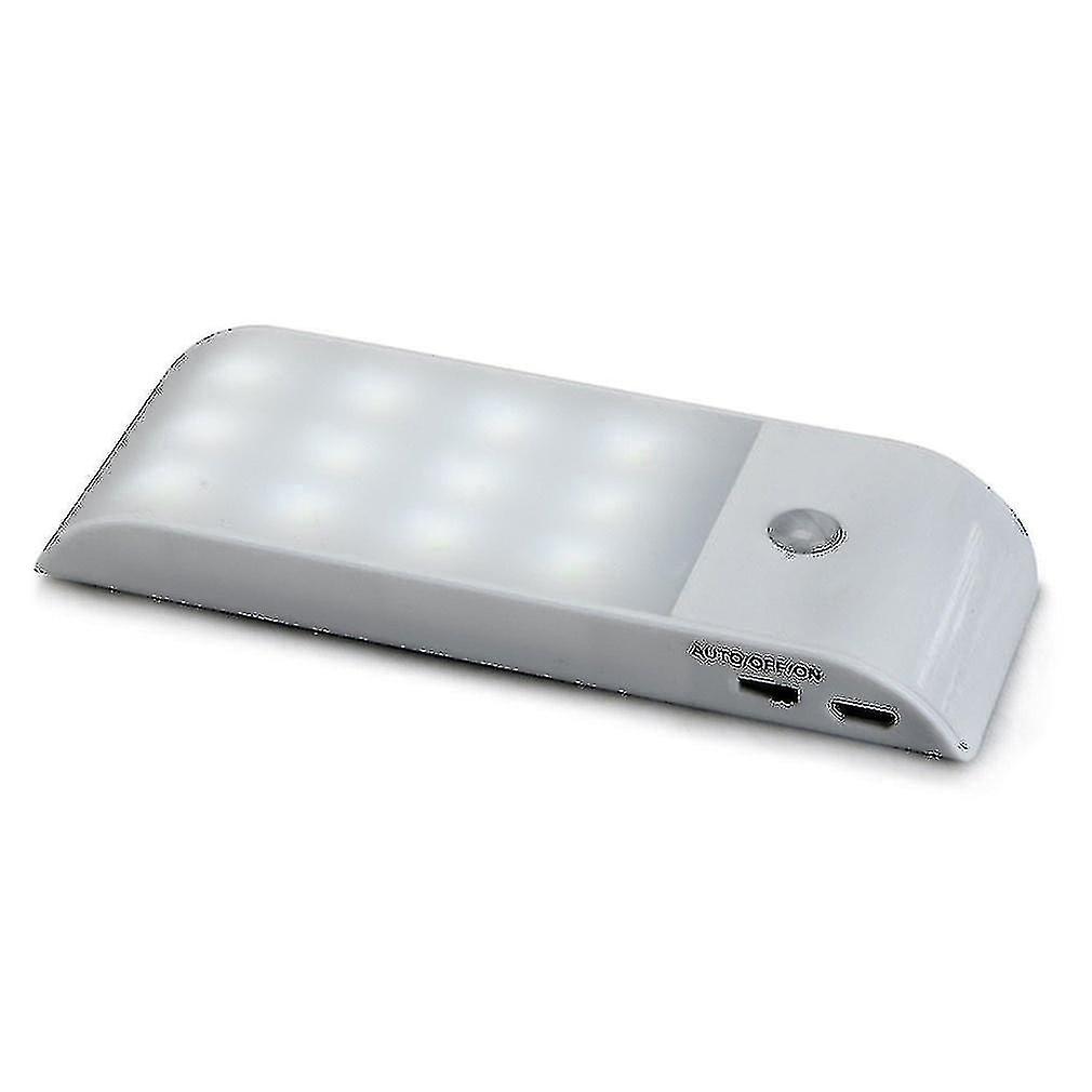 12 Led Night Light Pir Motion Sensor Wireless Usb Rechargeable Night Lamp For Kitchen Under Cabinet