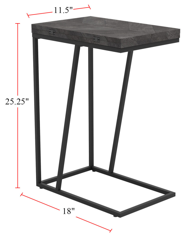 Expandable Rectangular Accent Table   Industrial   Side Tables And End Tables   by Simple Relax  Houzz