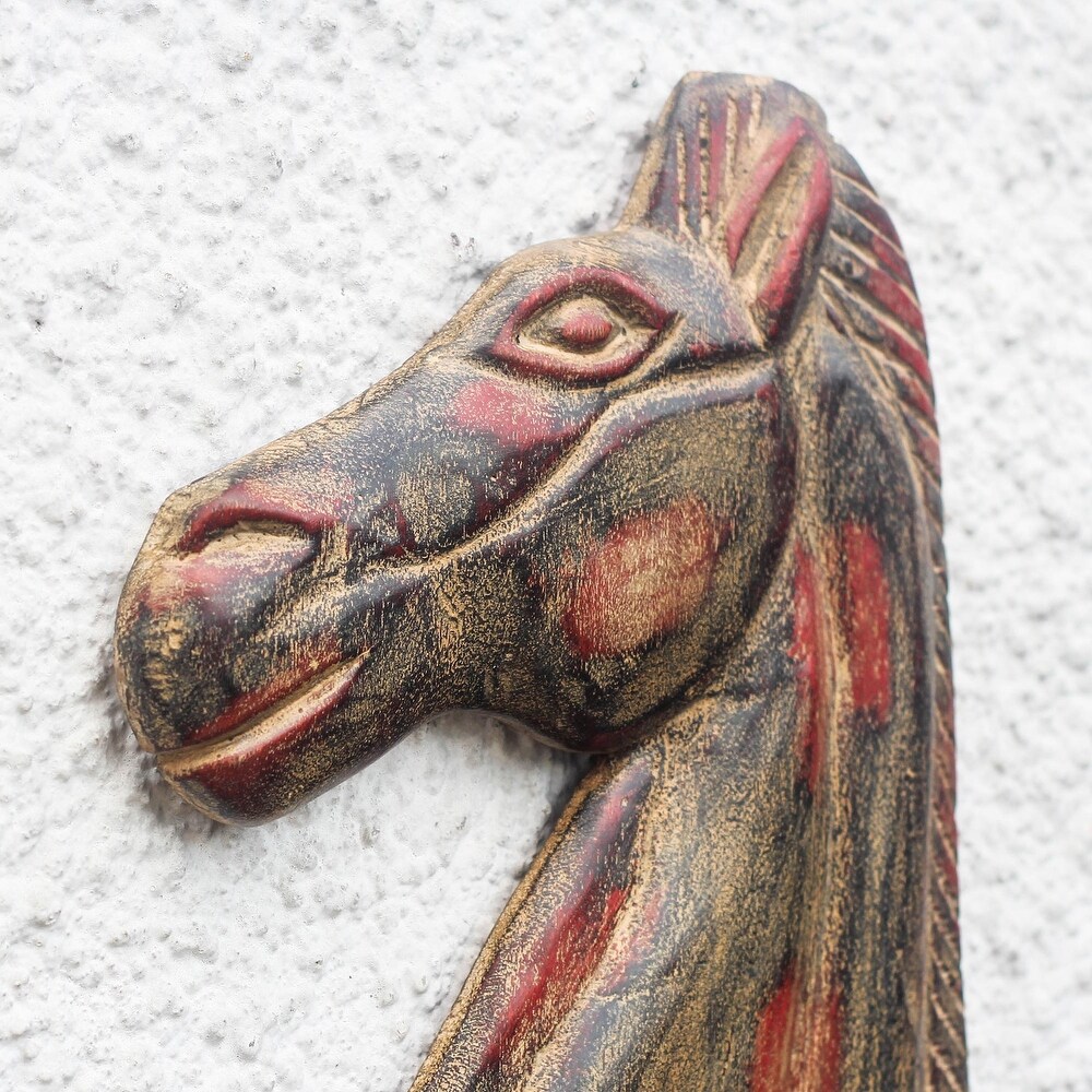 Novica Handmade Horse Profile Wood Wall Sculpture