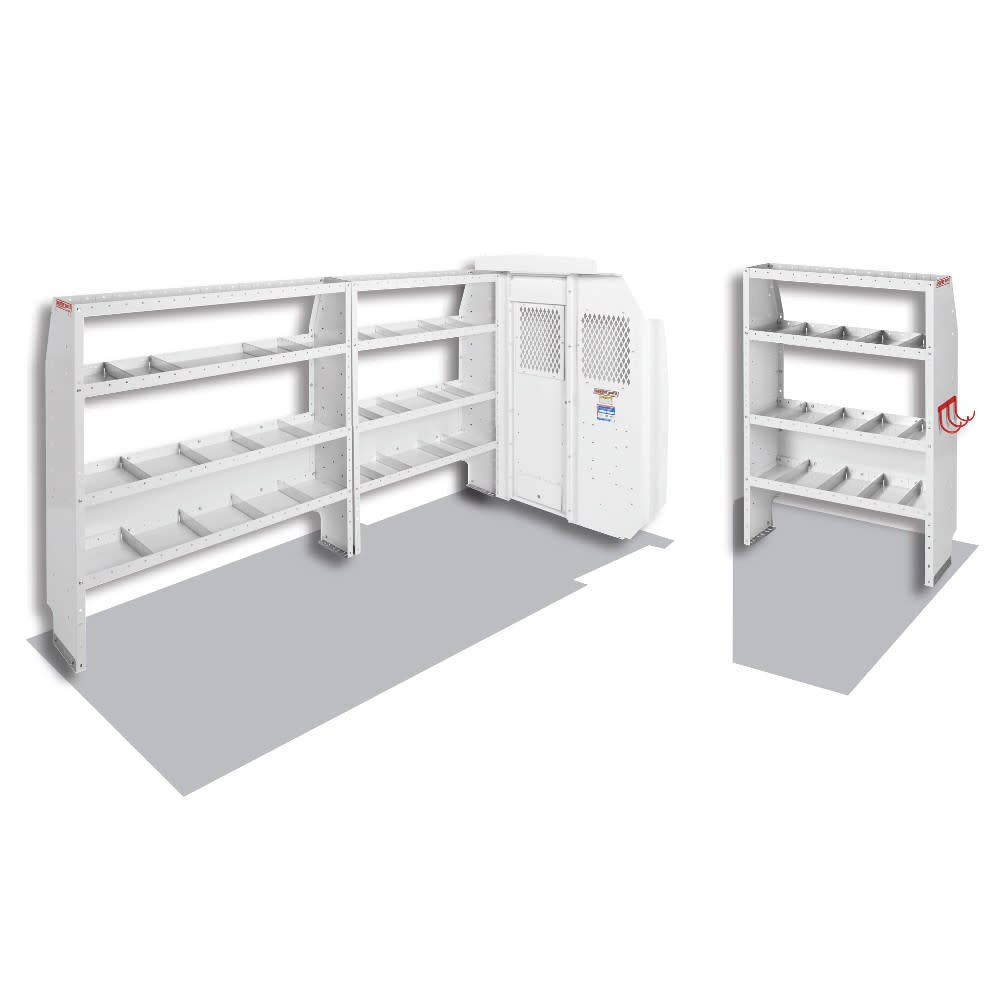 Commercial Shelving Package for Mid-Roof, 148 Inch Wheel Base Ford Transit Vans