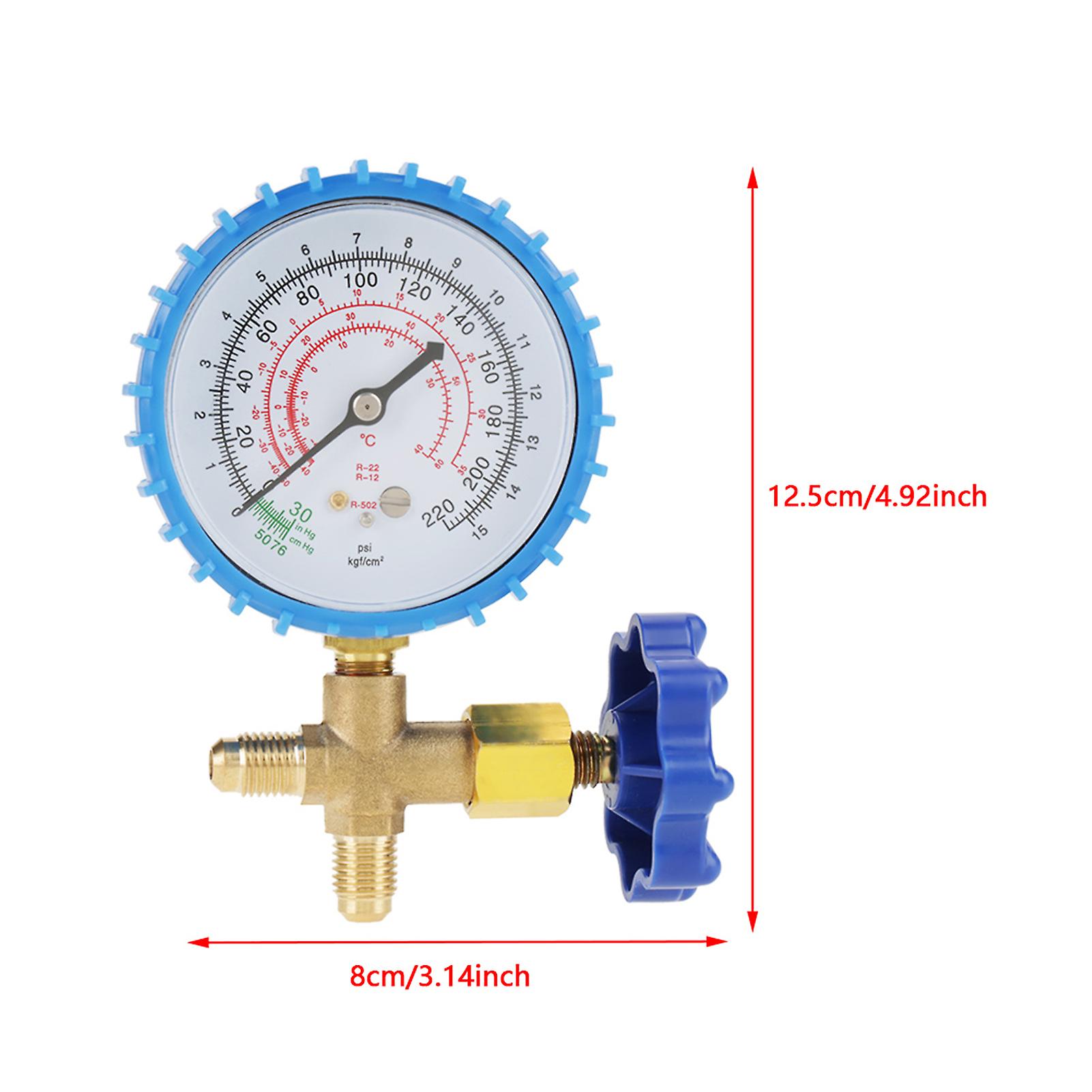 Air Conditioning Refrigerant Recharge Pressure Gauge Manometer Fit For R410a R22 R134a R404a