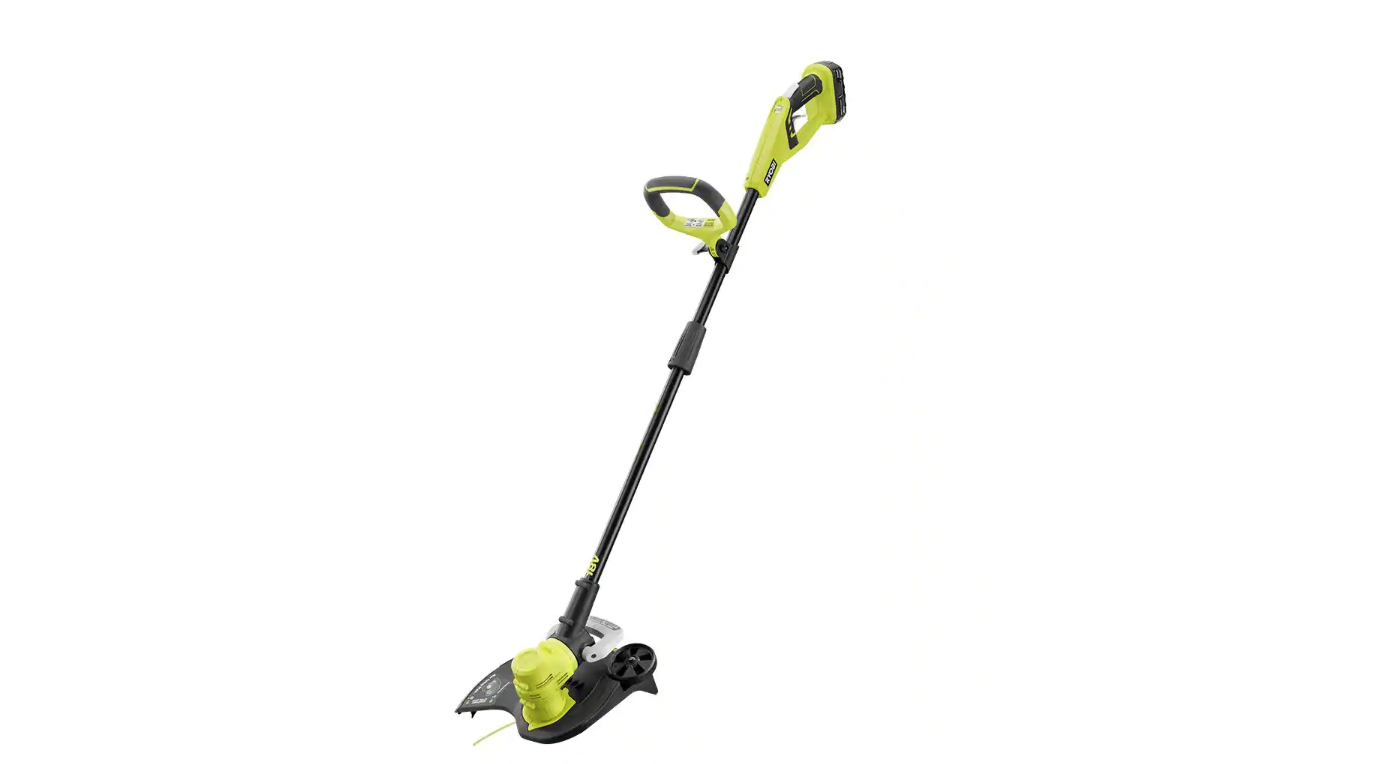 RYOBI P2035 ONE+ 18V Cordless Battery String Trimmer/Edger and Jet Fan Blower Combo Kit with 4.0 Ah Battery and Charger