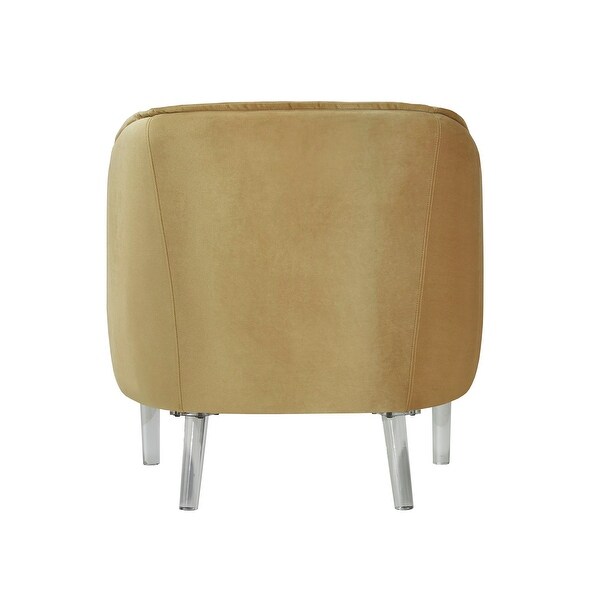 Vianne Velvet/ Acrylic Leg Accent Chair by iNSPIRE Q Bold