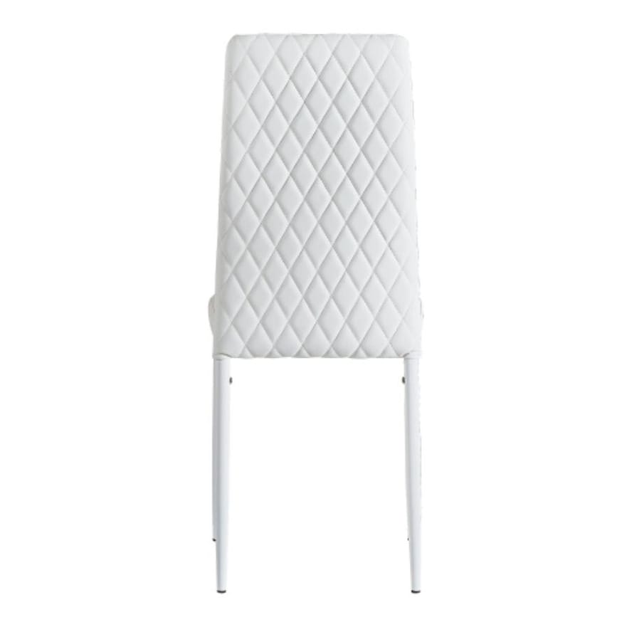 Modern minimalist dining chairs in White with set of 6