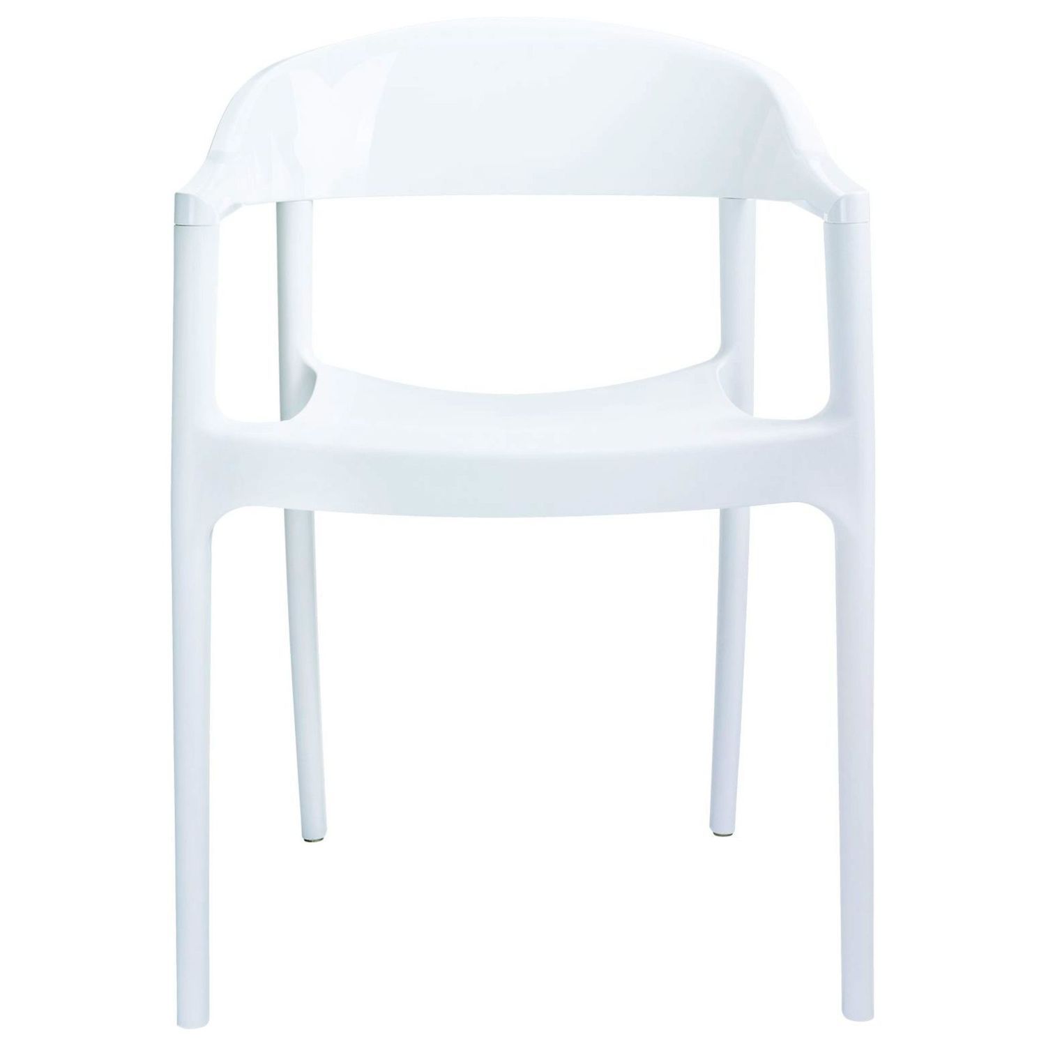 32 White Stackable Outdoor Patio Dining Arm Chair