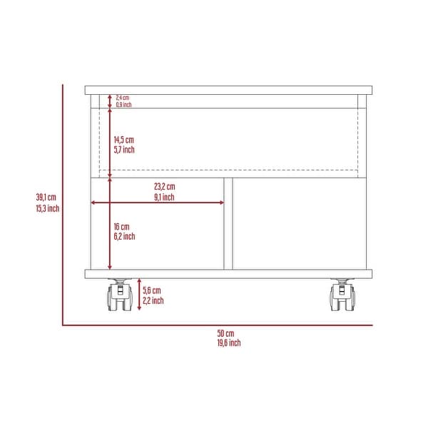 Lift Top Coffee Table with 1 Drawer，1 Shelf and 4 Wheels