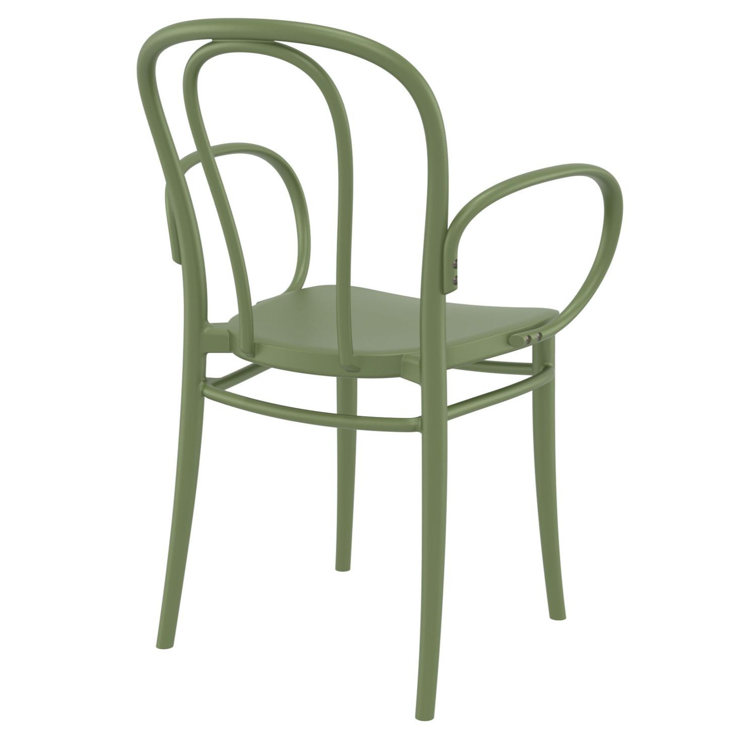 33.5 Olive Green Stackable Patio XL Dining Armchair