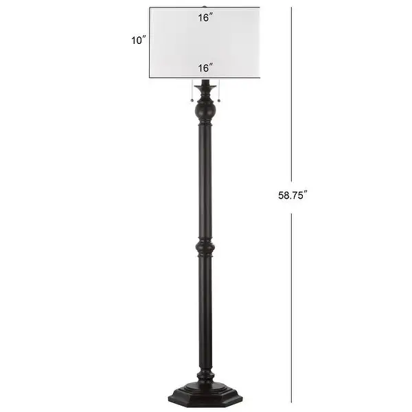 SAFAVIEH Lighting Jessie Oil-Rubbed Bronze 2-light 59-inch Floor Lamp - 16