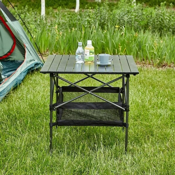 Folding Outdoor Table with Carrying Bag，Lightweight Rectangular Table