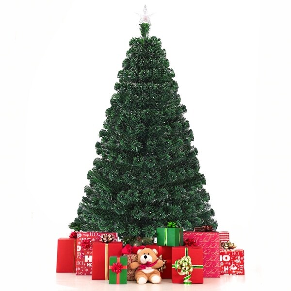 6Foot Multicolor PreLit Christmas Tree with LED Lights and Sturdy Metal Stand