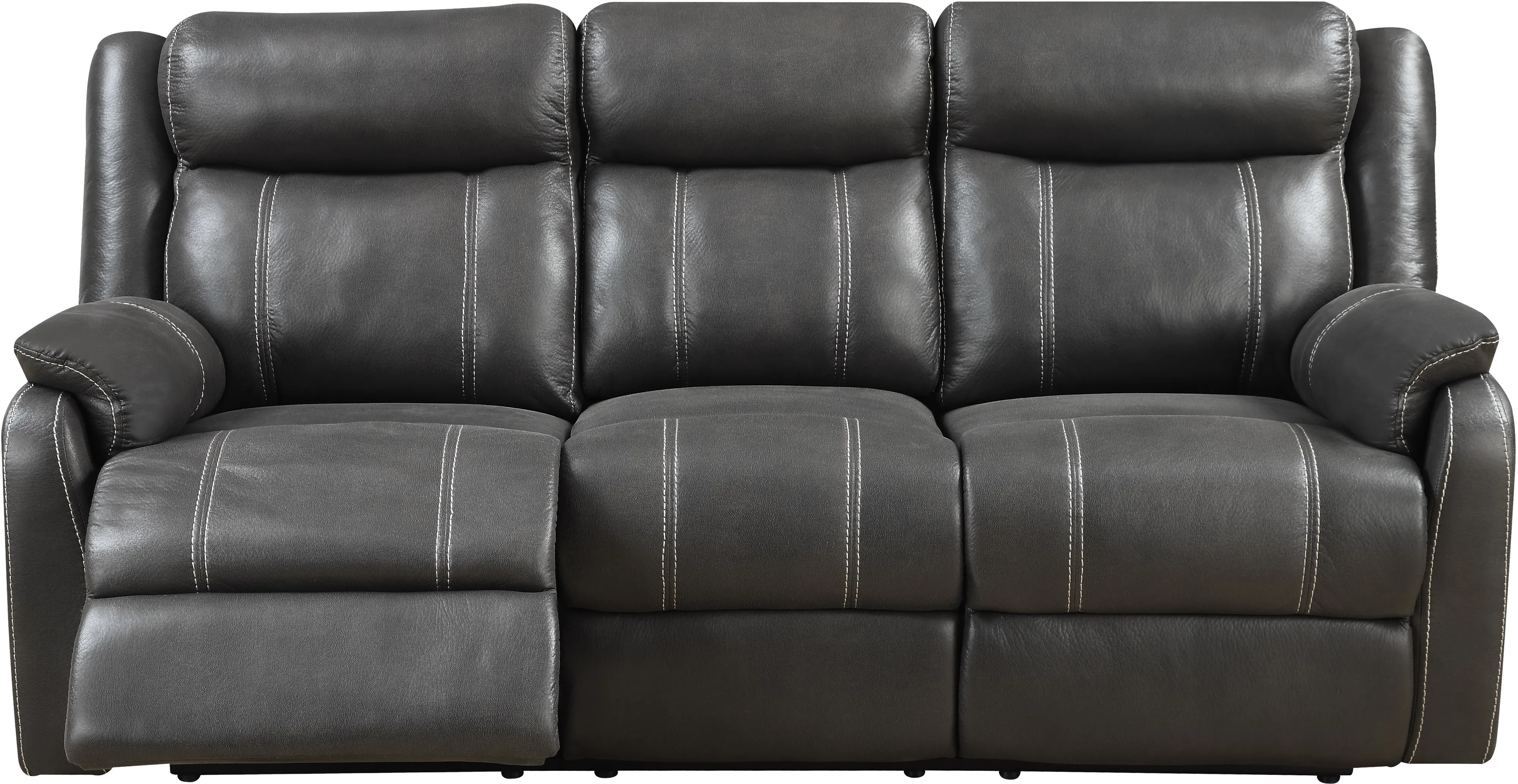 Domino Gray Dual Reclining Sofa