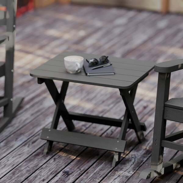 Commercial Grade AllWeather Portable Folding Adirondack Side Table