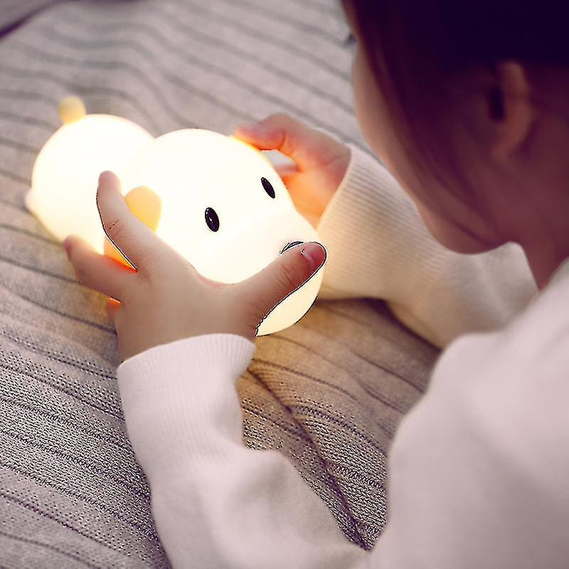 1pc Night Light For Kids，usb Cute Silicone Nursery Puppy Lamp For Baby Toddler，animal Nightlight For Boys And Girls，night Lamp For Bedroom