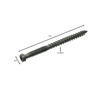 Deckmate #9 x 3 in. Self-Starting Star-Drive Bugle Head Composite Gray Deck Screws (1 lb.65-Pieces) N3CSG1