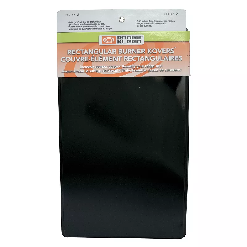 Range Kleen Rectangular Black Burner Kovers 2-pk.