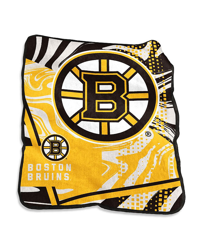 Logo Brands Boston Bruins 50 x 60 Swirl Raschel Throw Blanket