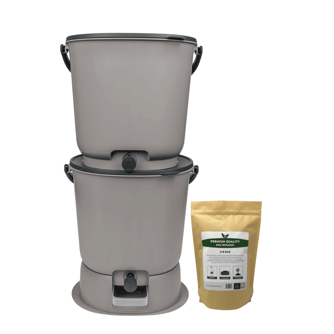 The Essential Bokashi Compost Kit, Kitchen Compost Bin, 4.4 gallon bucket