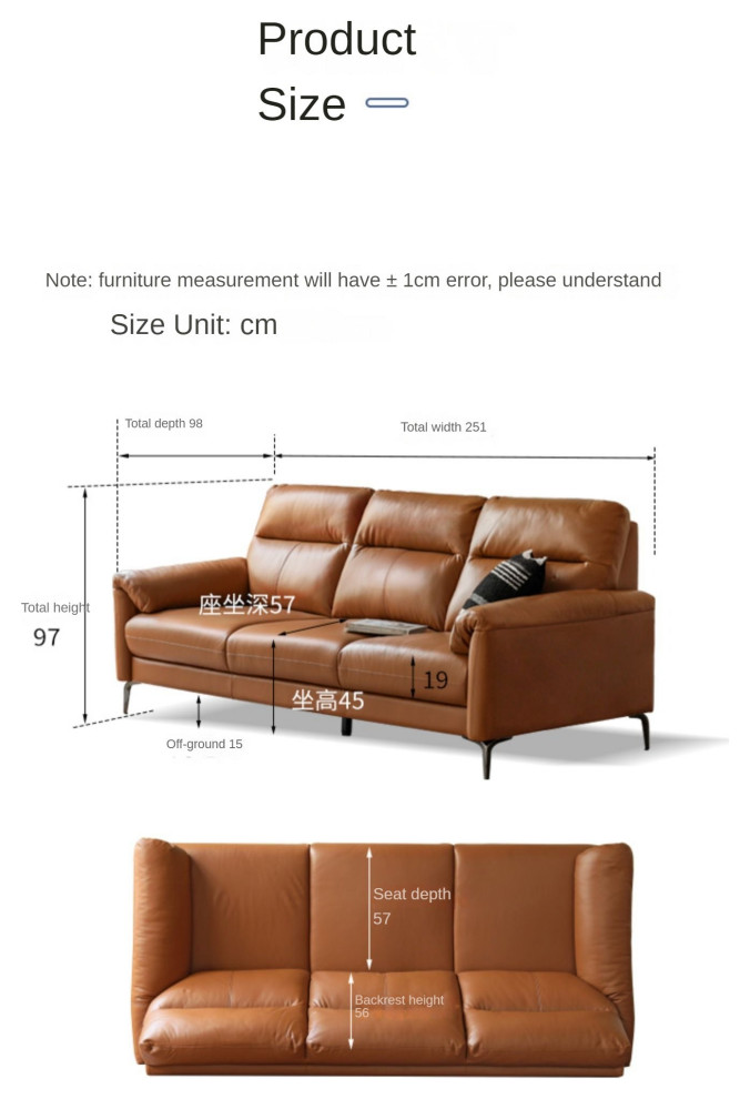 leather Sofa Italian light luxury Style   Midcentury   Sectional Sofas   by GVAwood  Houzz