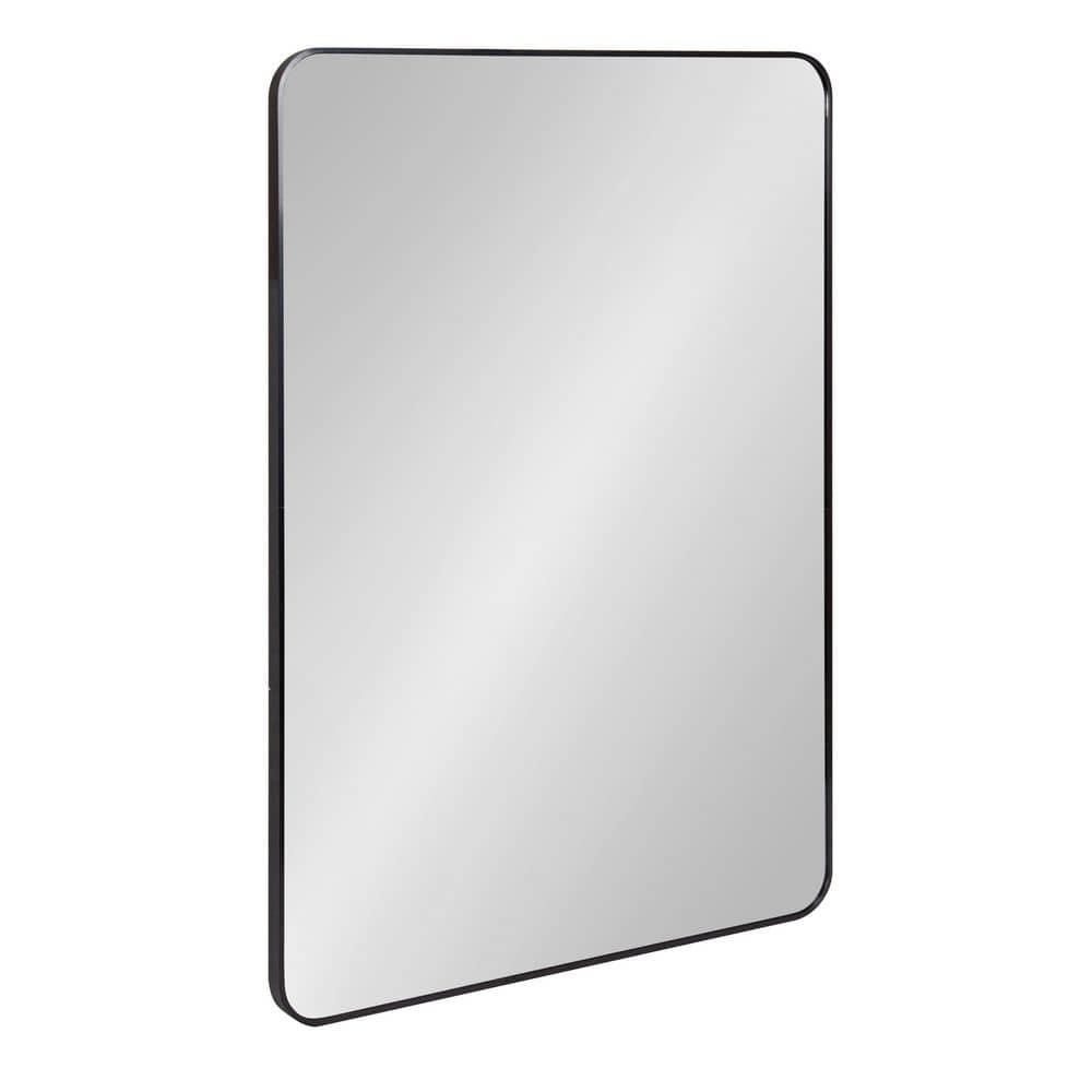 Kate and Laurel Zayda 30.00 in. W x 41.96 in. H Black Rectangle Decorative Wall Mirror 223983