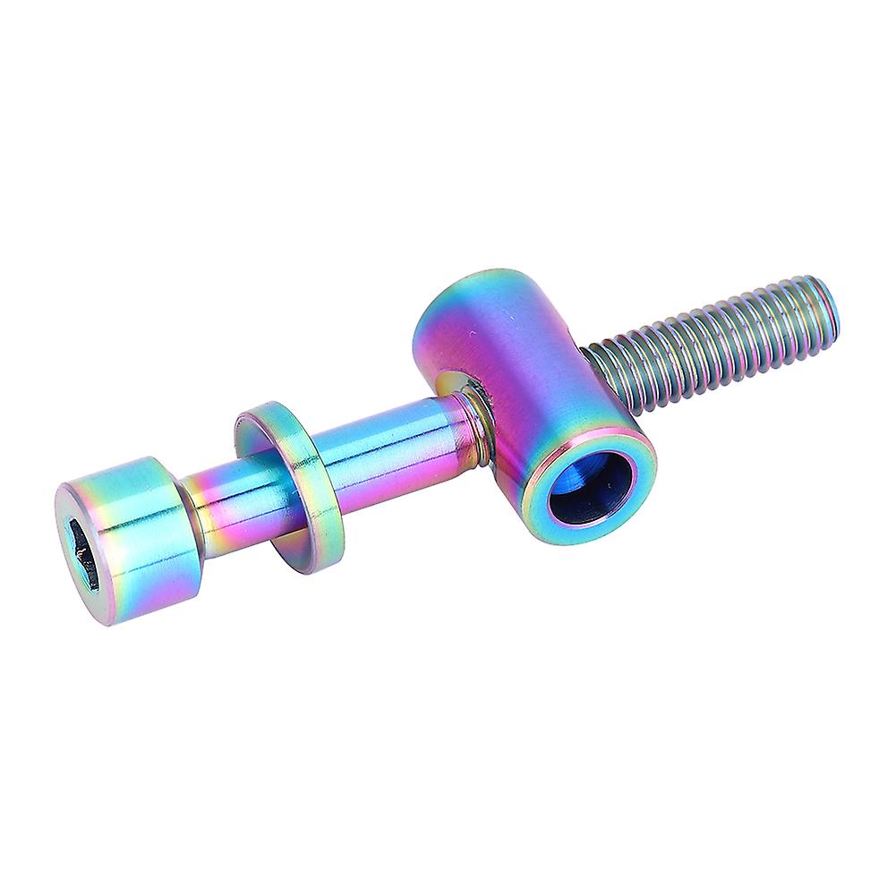 M5x30/35/40mm Titanium Alloy Bicycle Seatpost Bolt Round Head Screw (rainbow M5x40)