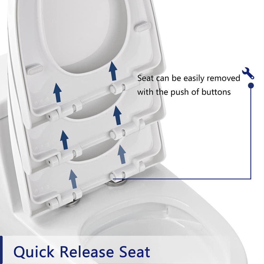 DEERVALLEY Prism 1Piece 08128 GPF Dual Flush Elongated Toilet in White Seat Included