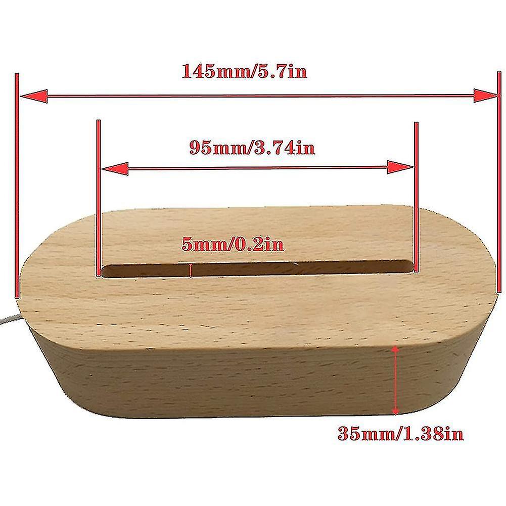 6 Inch Oval Display Pedestal， Lighted Base For Crystal Display 2pcs